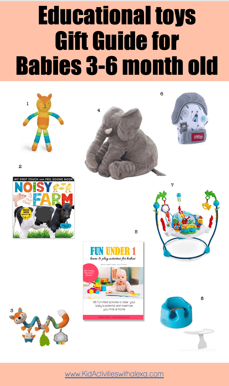 Looking for toys for 3 months old that are educational and fun. All the way up to their 6 month milestones your baby will take full advantage of these toys.