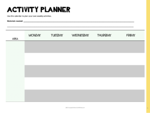 Homeschool Schedule Planner (PDF)