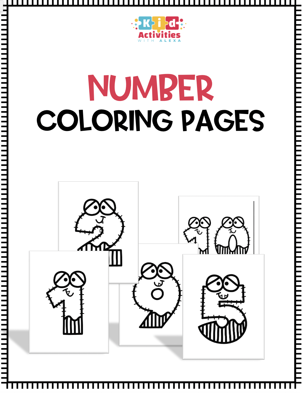 Learn Numbers Coloring Pages (Pdf) - Kid Activities With Alexa