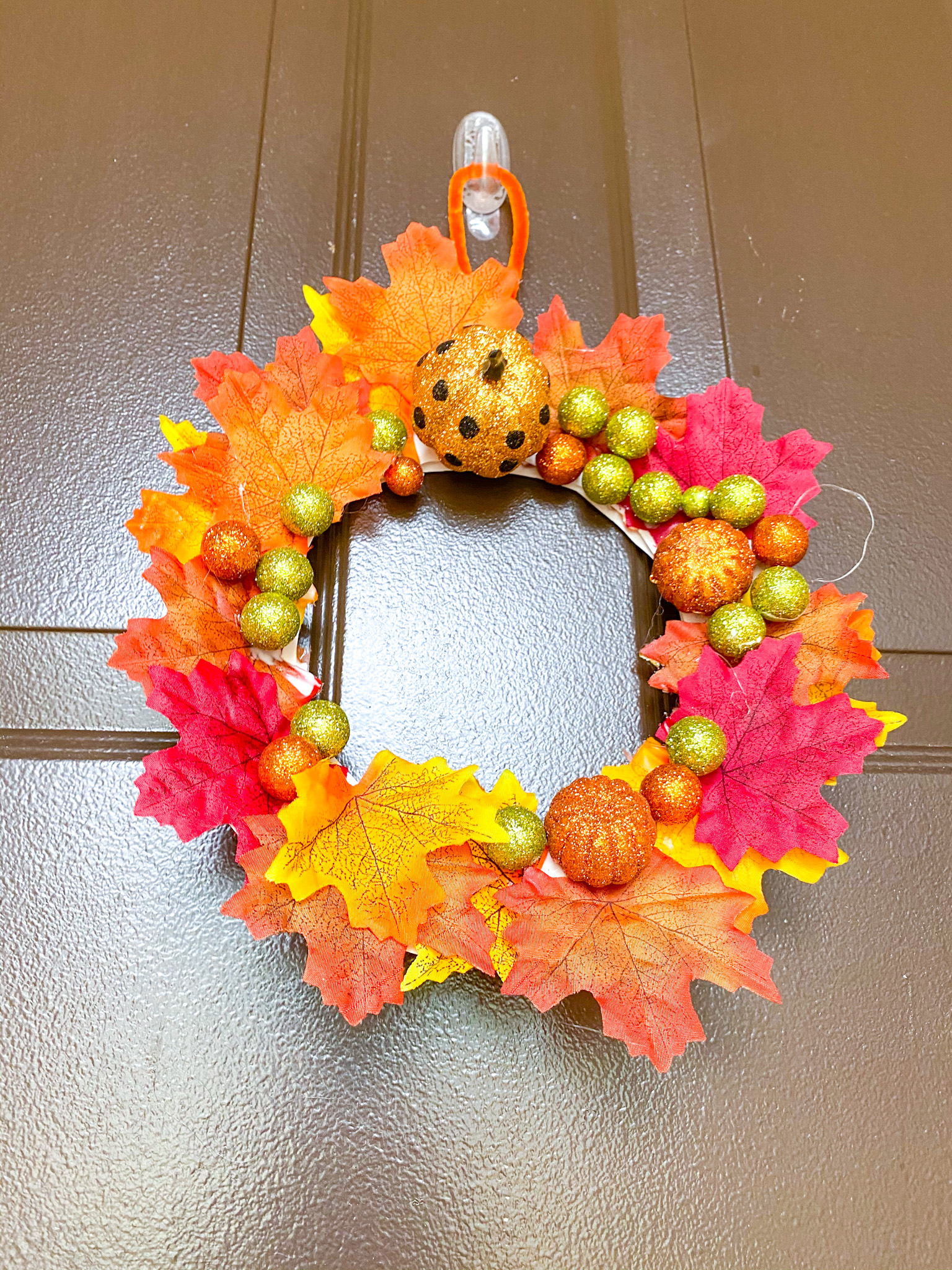 Fall Leaves Wreath Craft for Kids