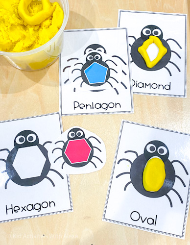 Spider 2D Shapes Printable - Kid Activities with Alexa