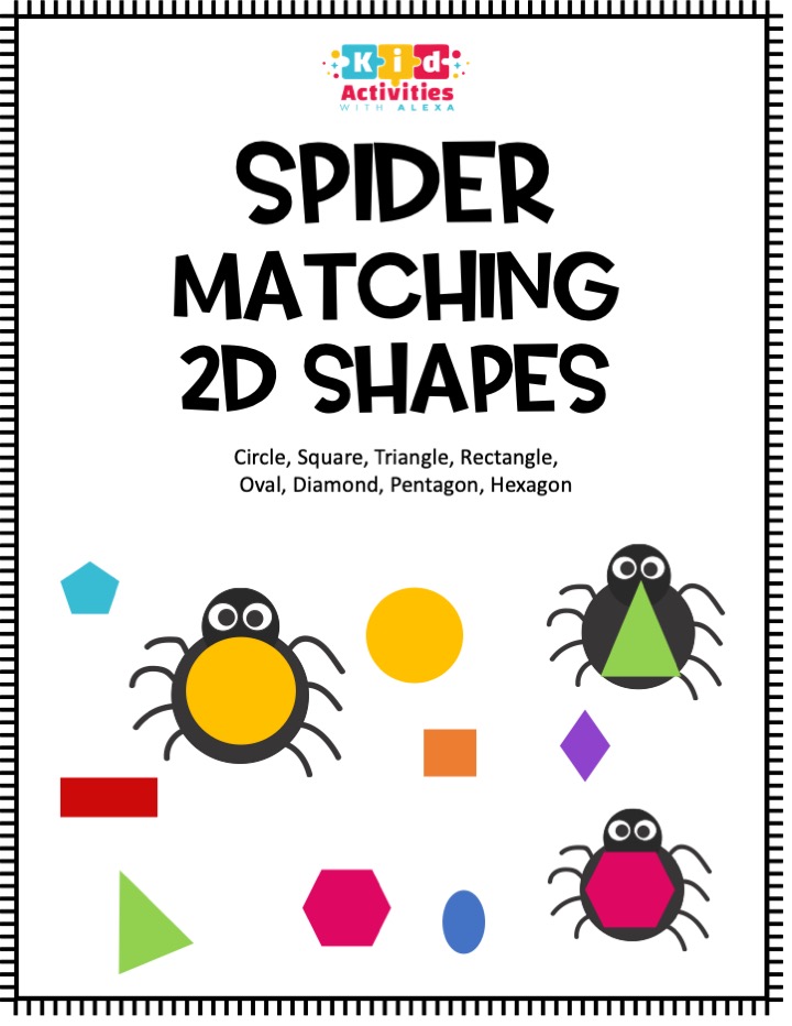 Spider Matching 2D Shapes - Kid Activities with Alexa