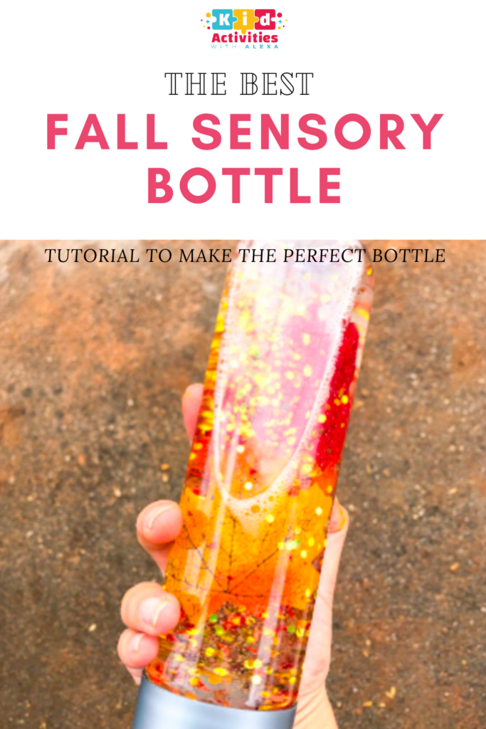 fall sensory bottle leaves