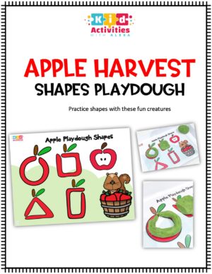 SHAPES: Apples Playdough Mat (PDF)