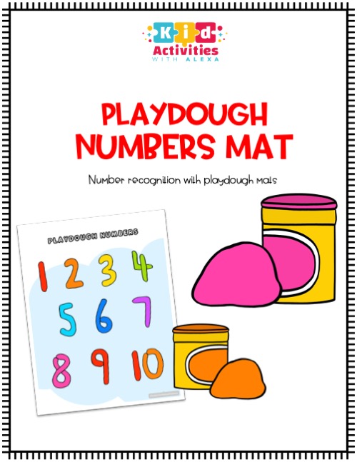 MATH: Numbers Playdough Mats - Kid Activities with Alexa