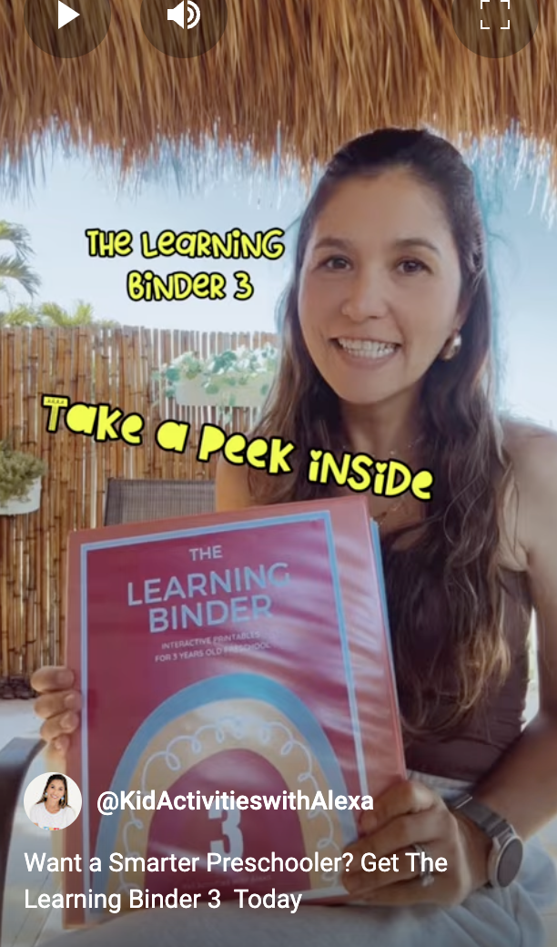 Inside pages of the Level 3 Learning Binder