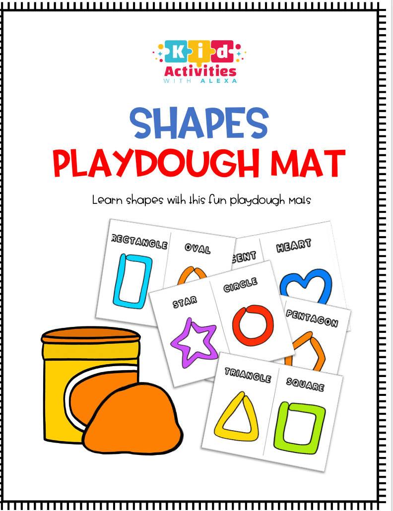 Playdough Mats Shapes (Playdoh Mats/Play Dough Mats)